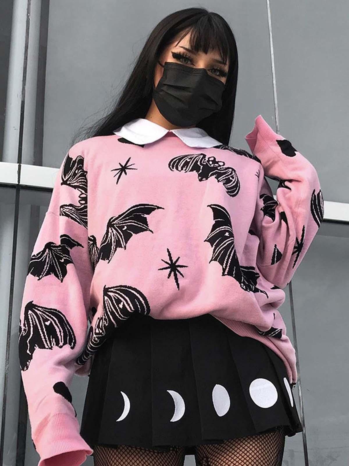 Dark Bat Knit Sweater