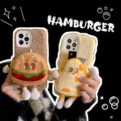 Plush Cheeseburger Coin Purse Phone Case