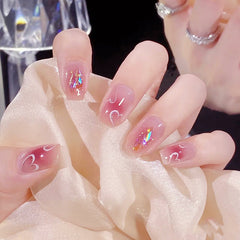 Aurora Heart Wearable Nails Finished Manicure