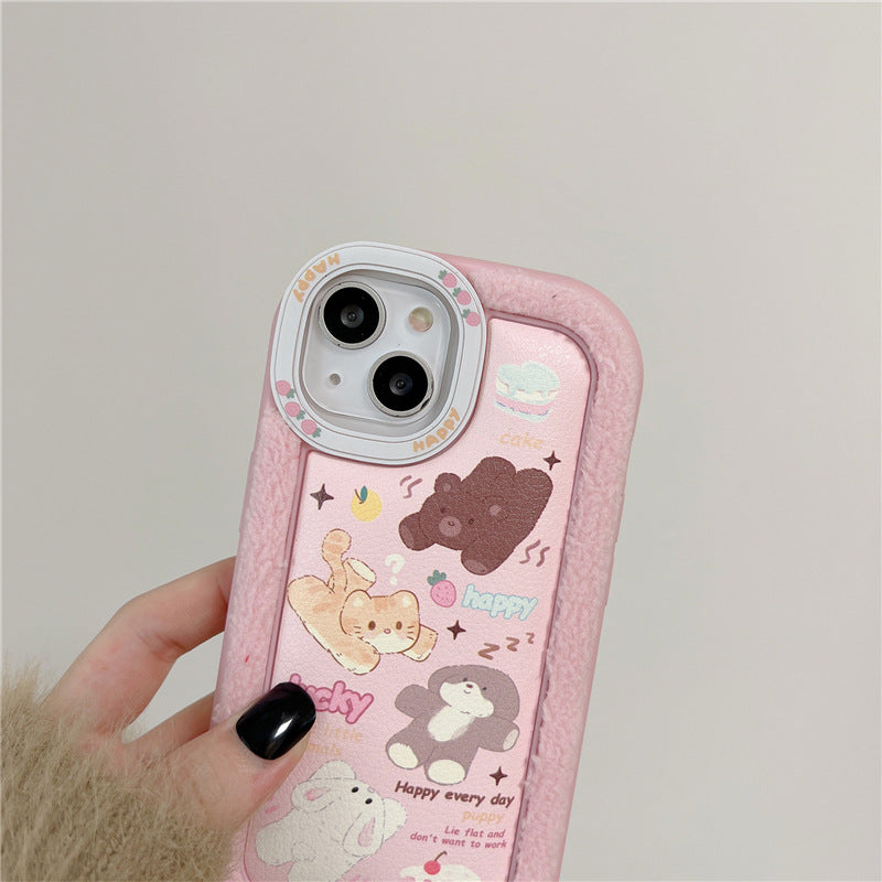 Cute Cartoon Strawberry Animal Phone Case