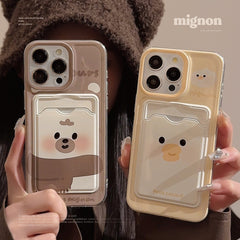 Cute Cartoon Card Holder Phone Case