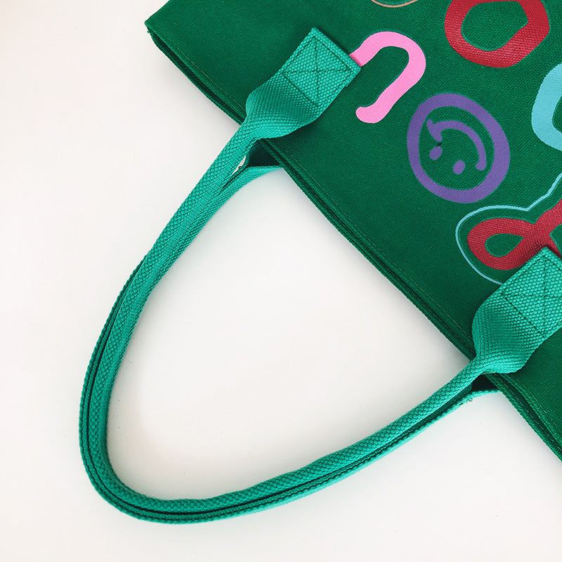 Rainbow Colored Alphabet Smiley Shoulder Bag