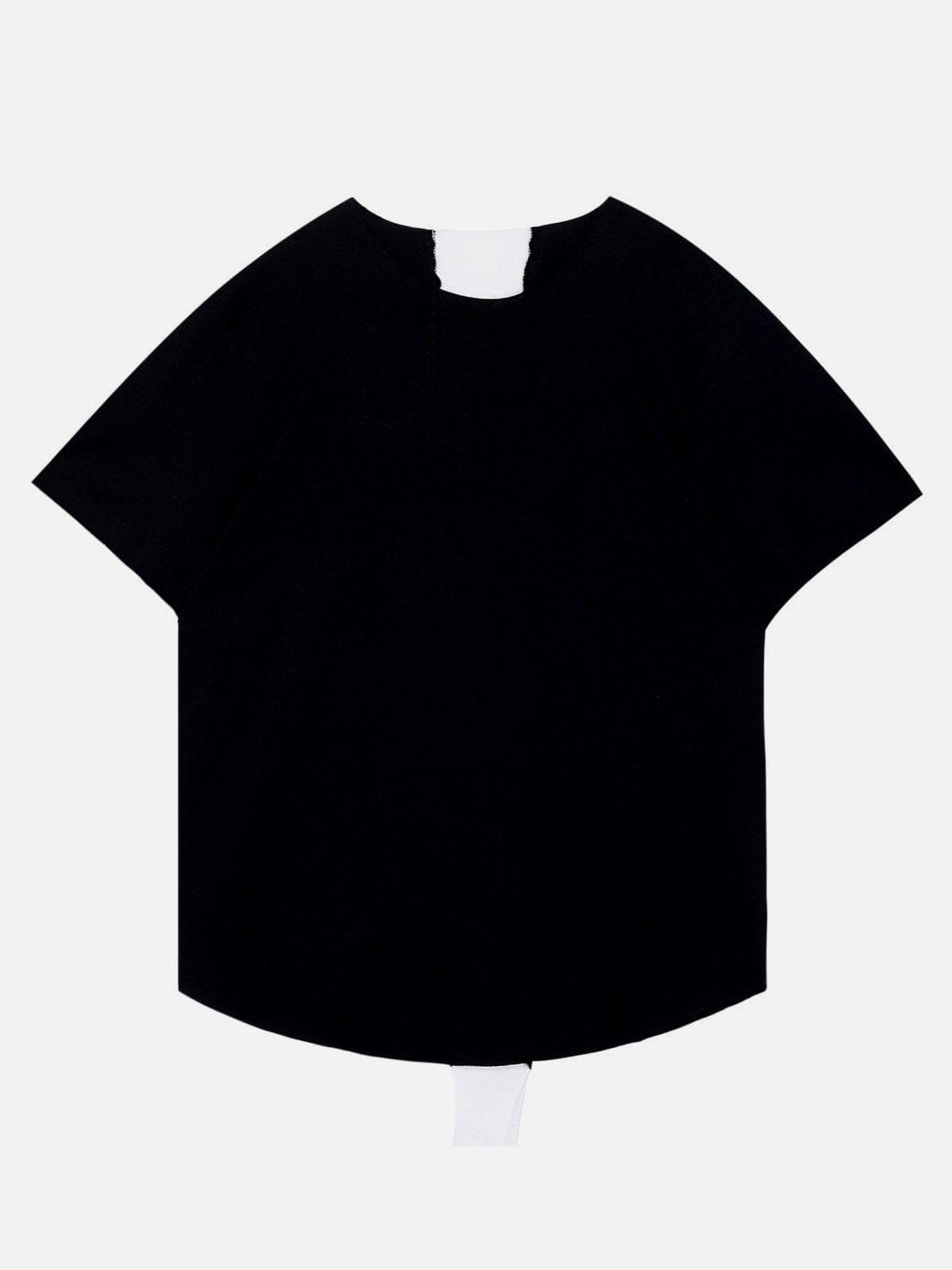 Back Cross Patchwork Tee