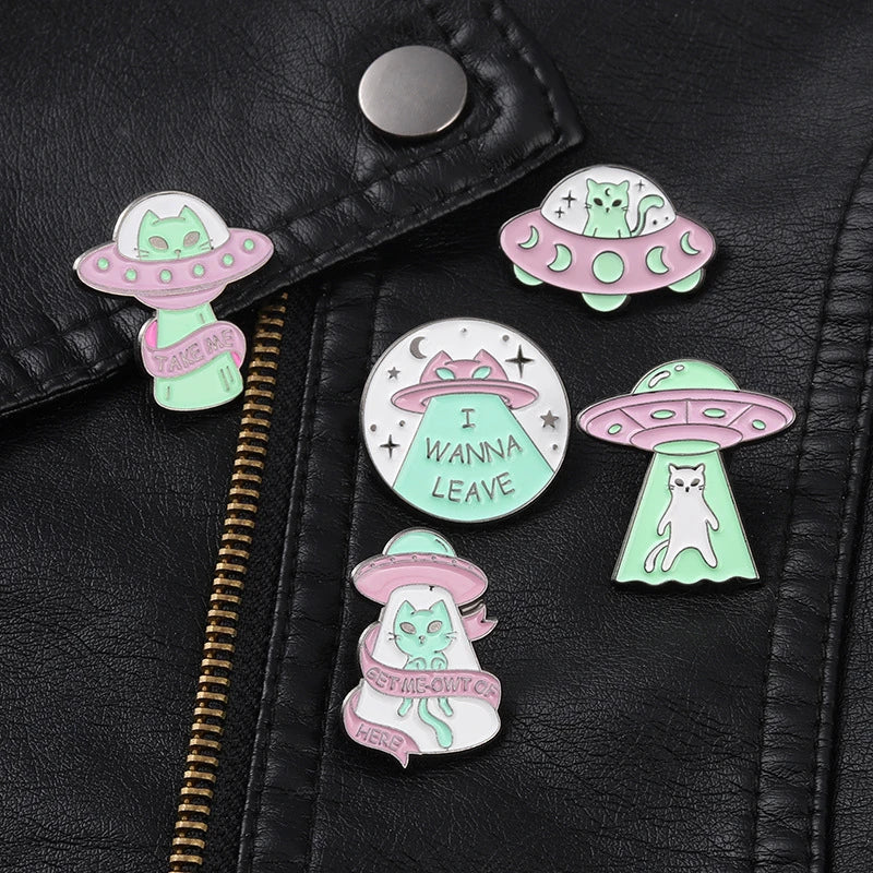 Creative Spaceship Pins