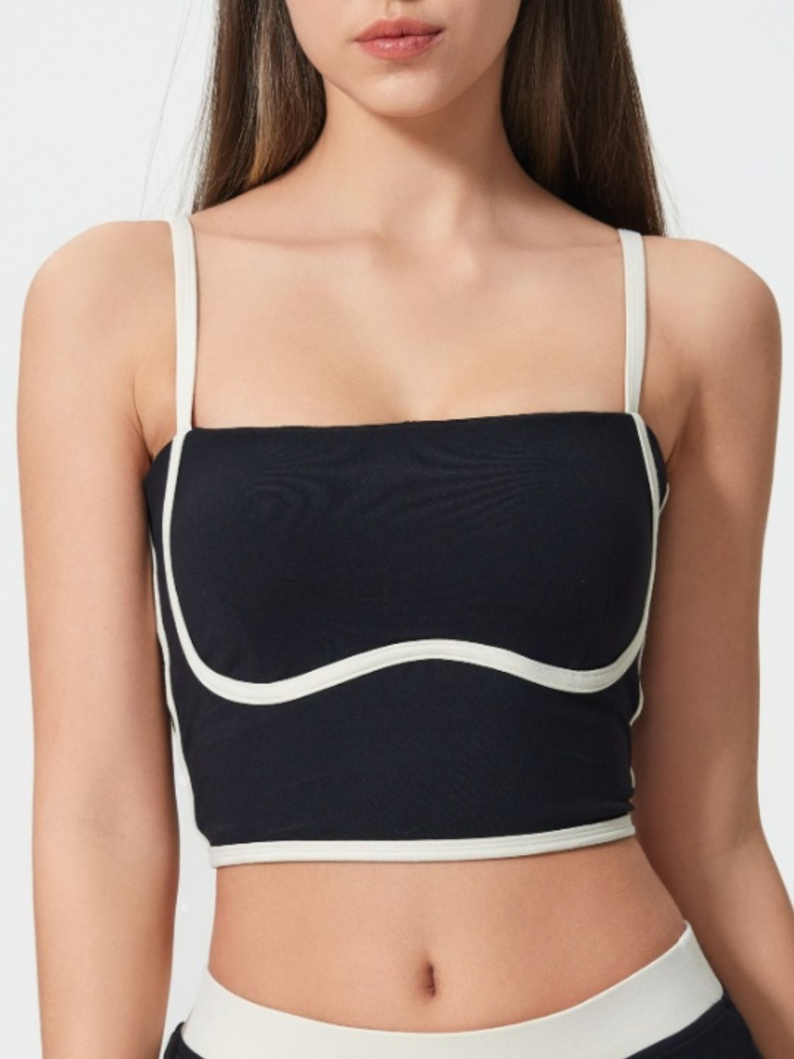 Square Neck Cami with Detachable Chest Pads