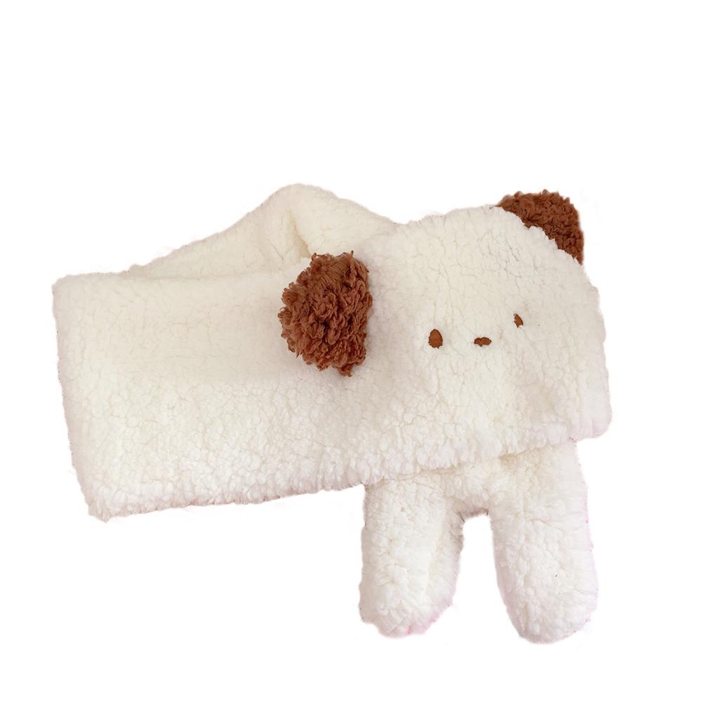 Cute Cartoon Puppy Plush Scarf