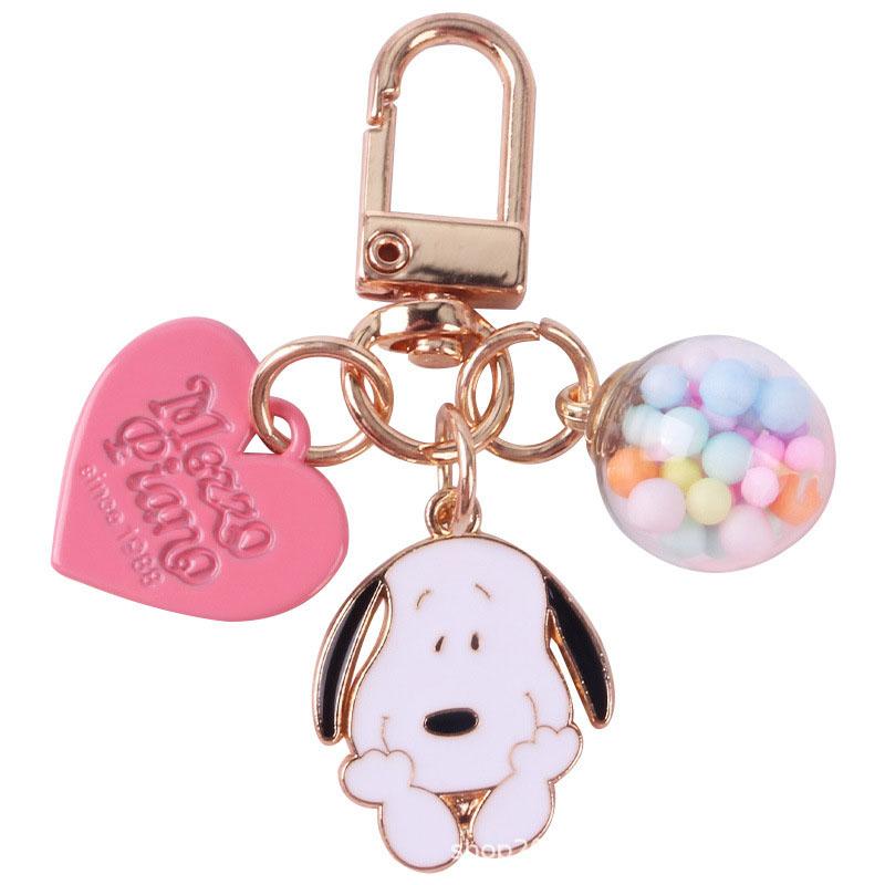 Heart Colorful ball Dog Keychain