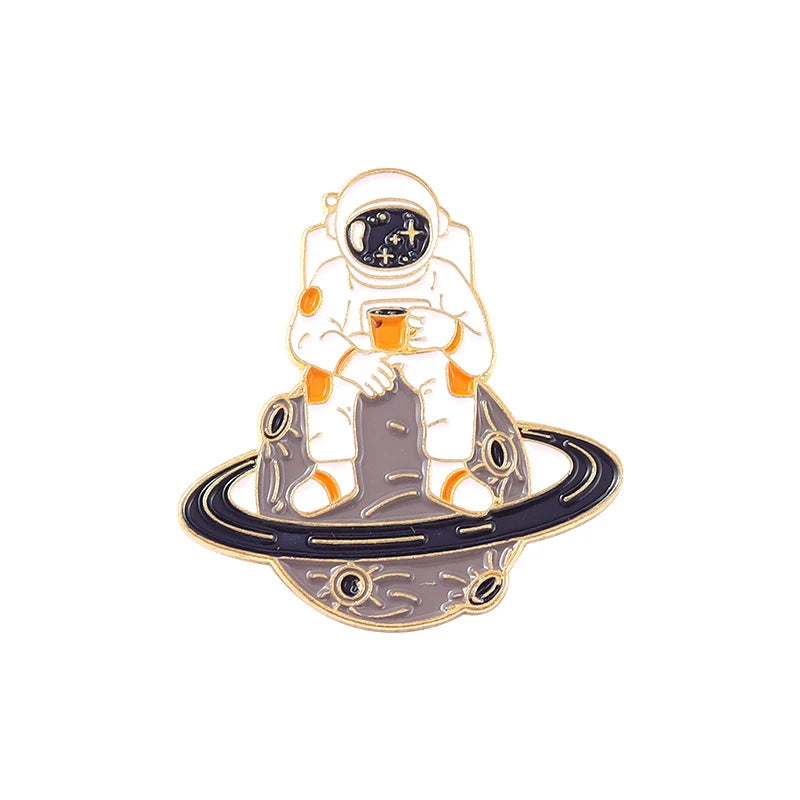 Astronaut Whale Shape Pins