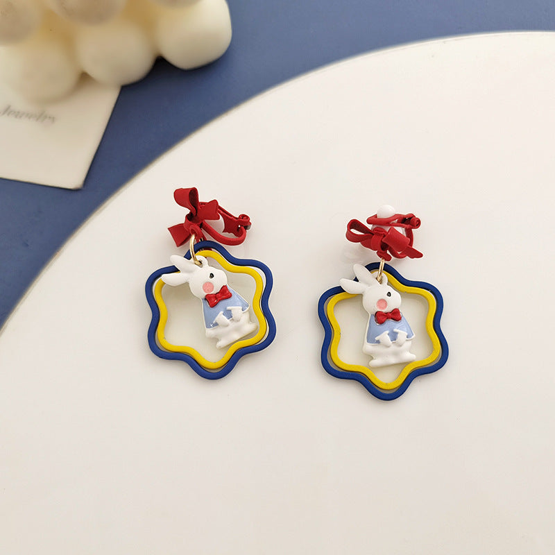 Kawaii Rabbit Bow Earrings