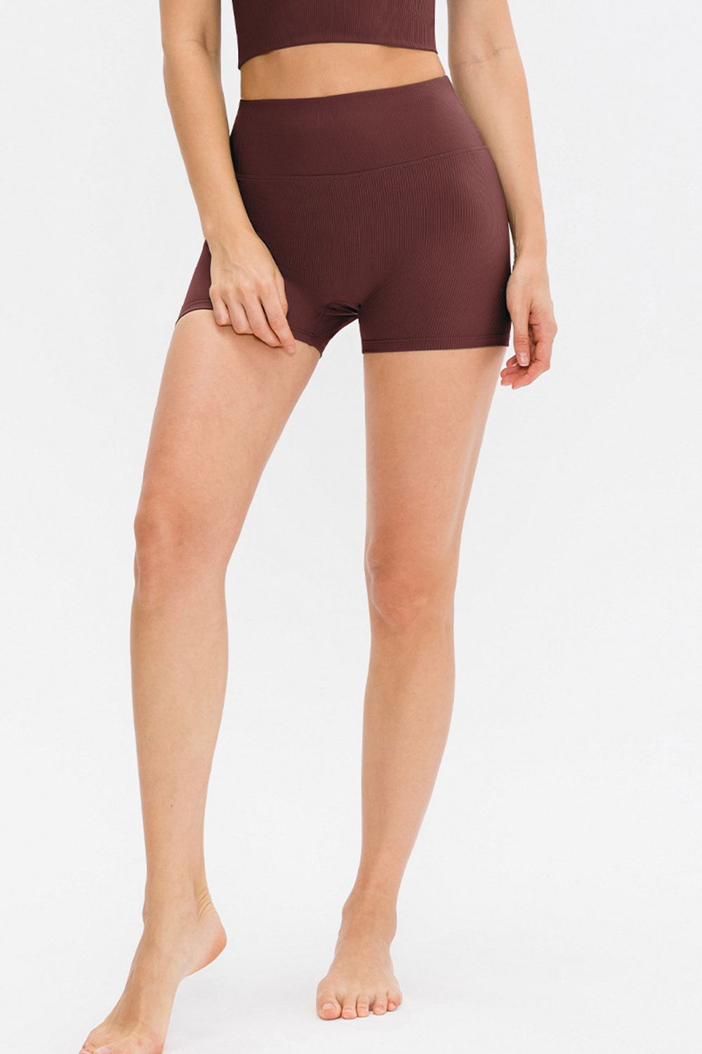 Slim Fit Wide Waistband Shorts