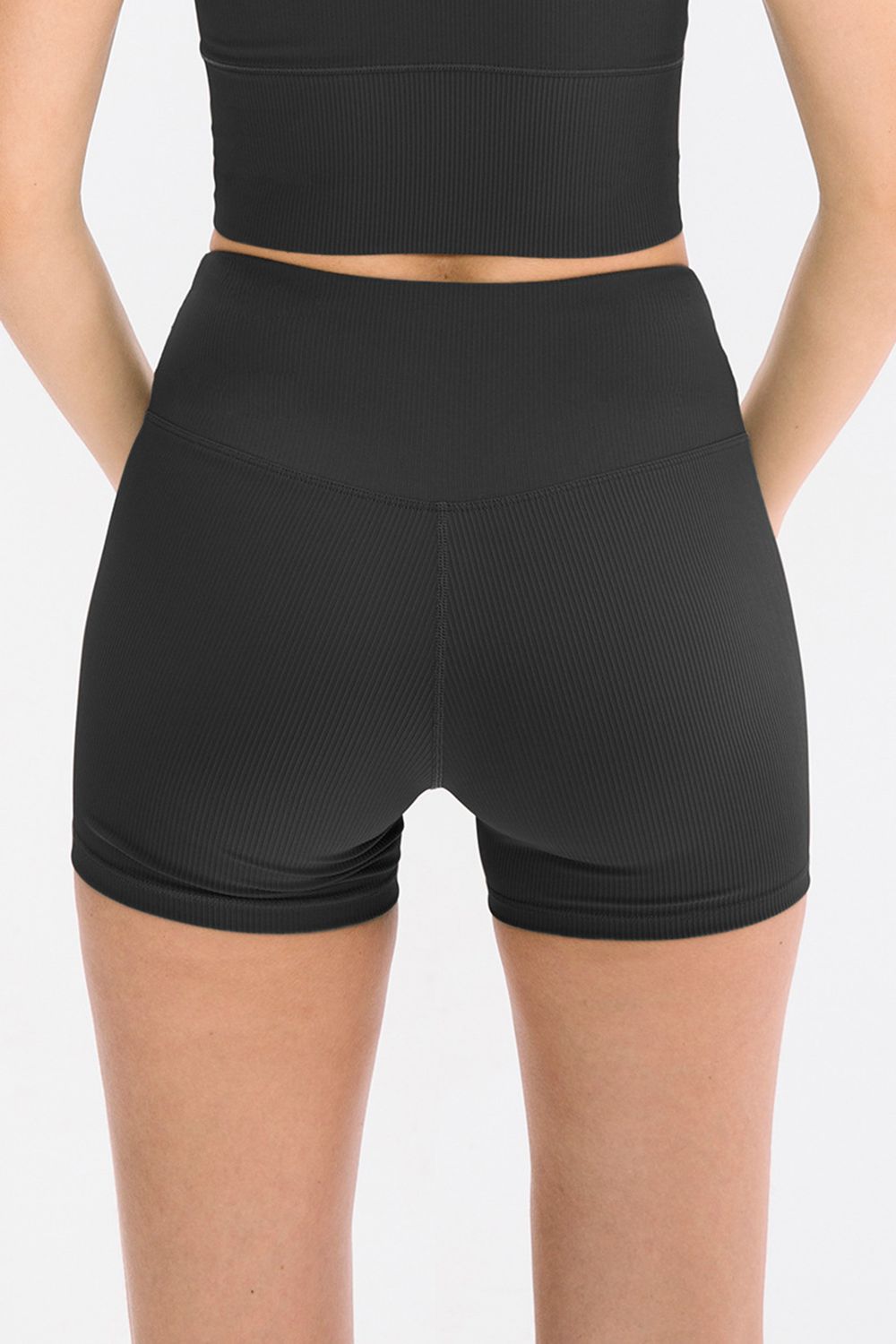Slim Fit Wide Waistband Shorts