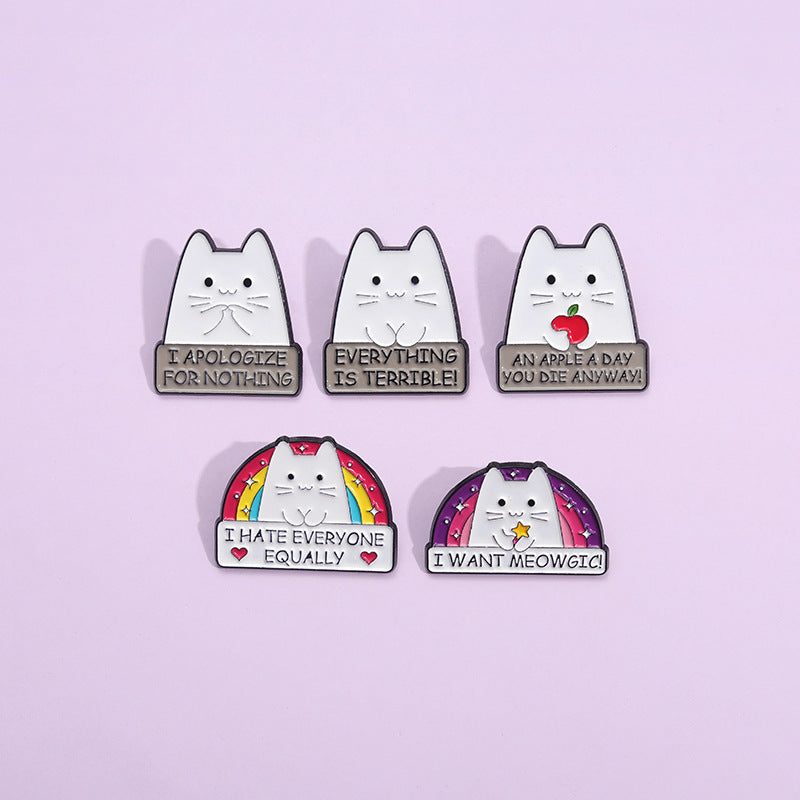 Cartoon Rainbow Cat Pins