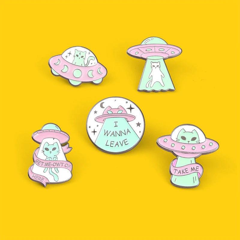 Creative Spaceship Pins