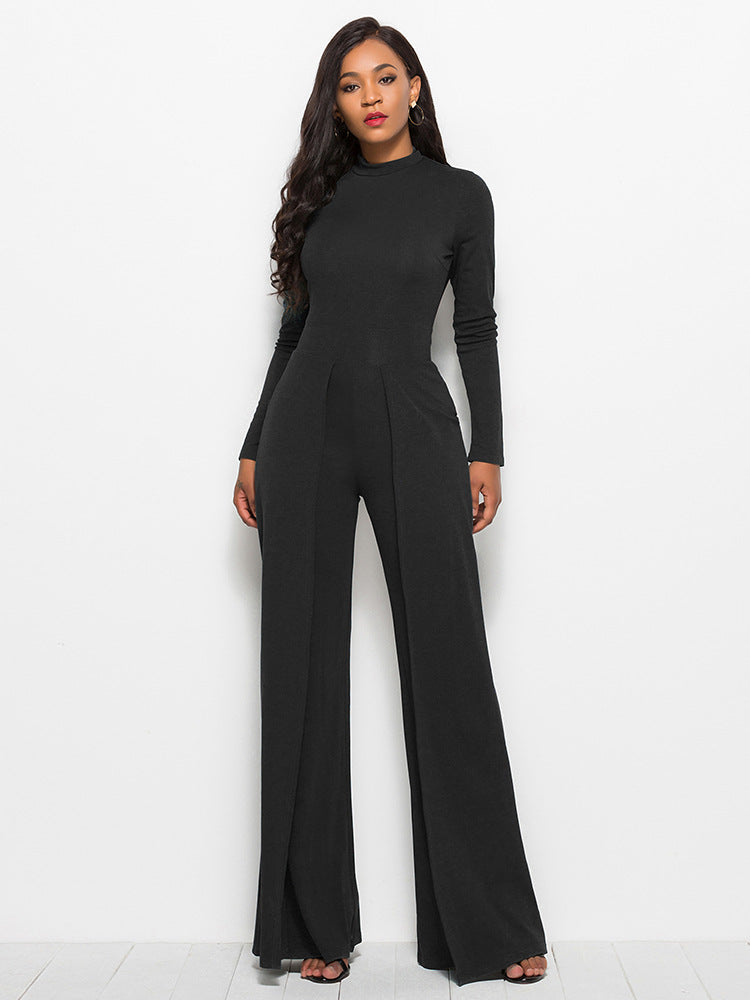 Long Sleeve Wide Leg Jumpsuit