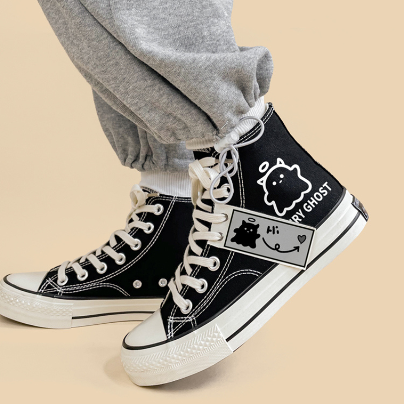 FAIRY GHOST Black Casual Canvas Shoes