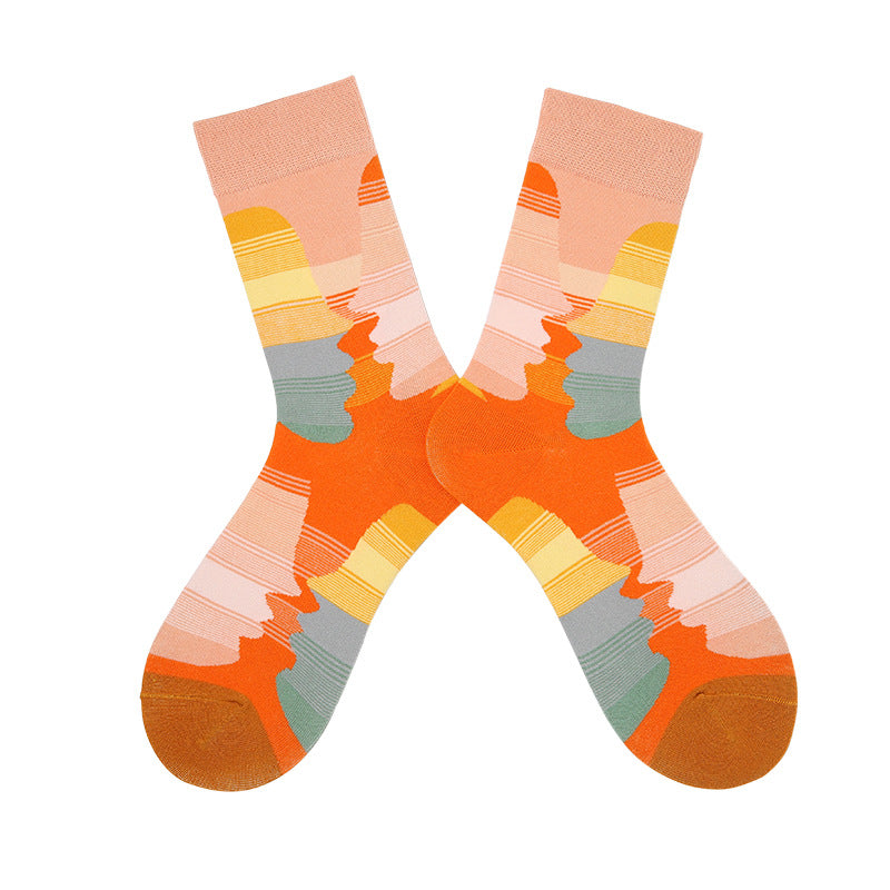 Abstract Art Style Oil Painting Socks