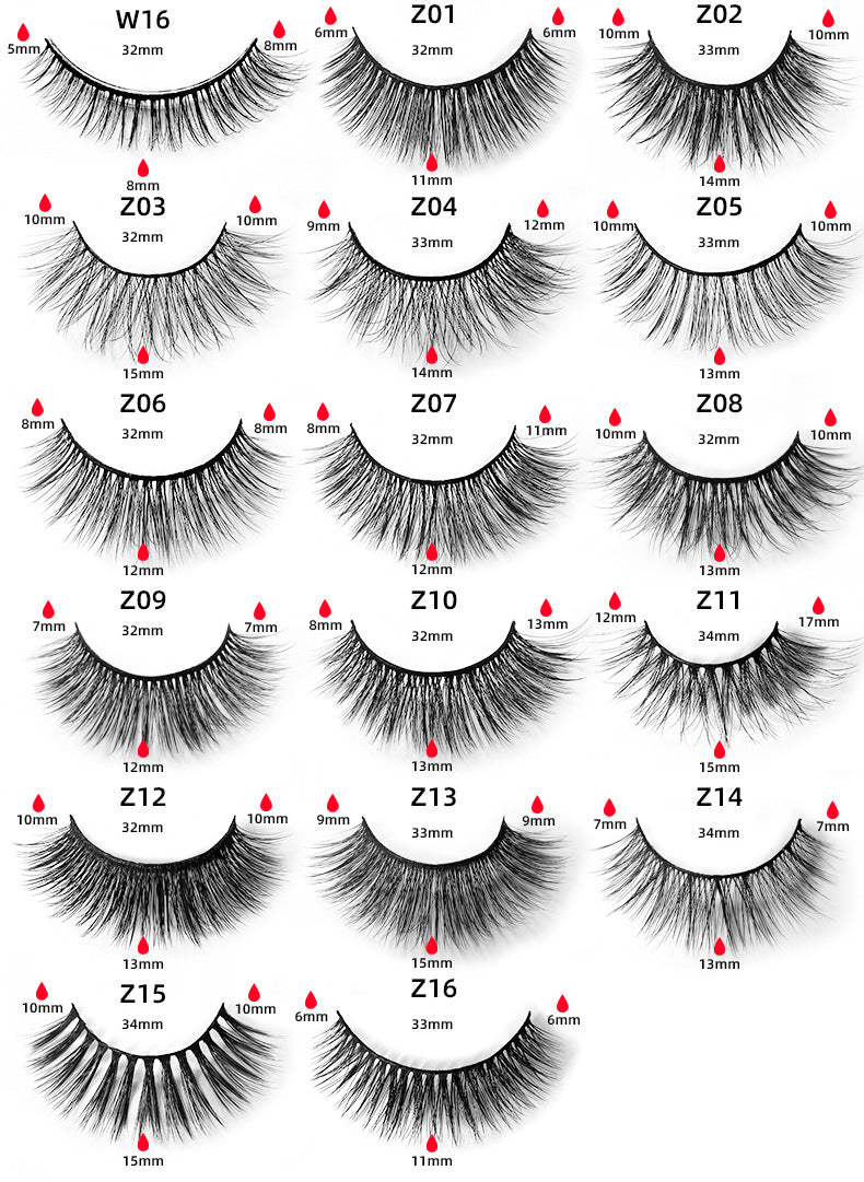 Glue-free Self-adhesive False Eyelashes*3pairs