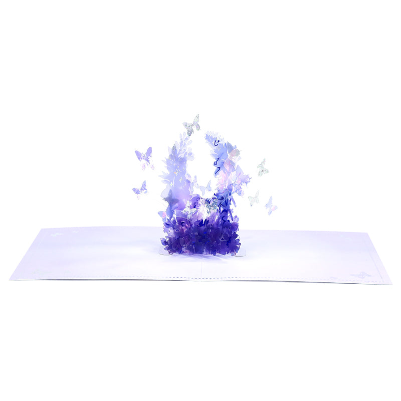 Crystal Flower Butterfly 3D Greeting Card