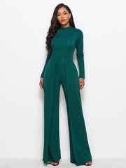 Long Sleeve Wide Leg Jumpsuit
