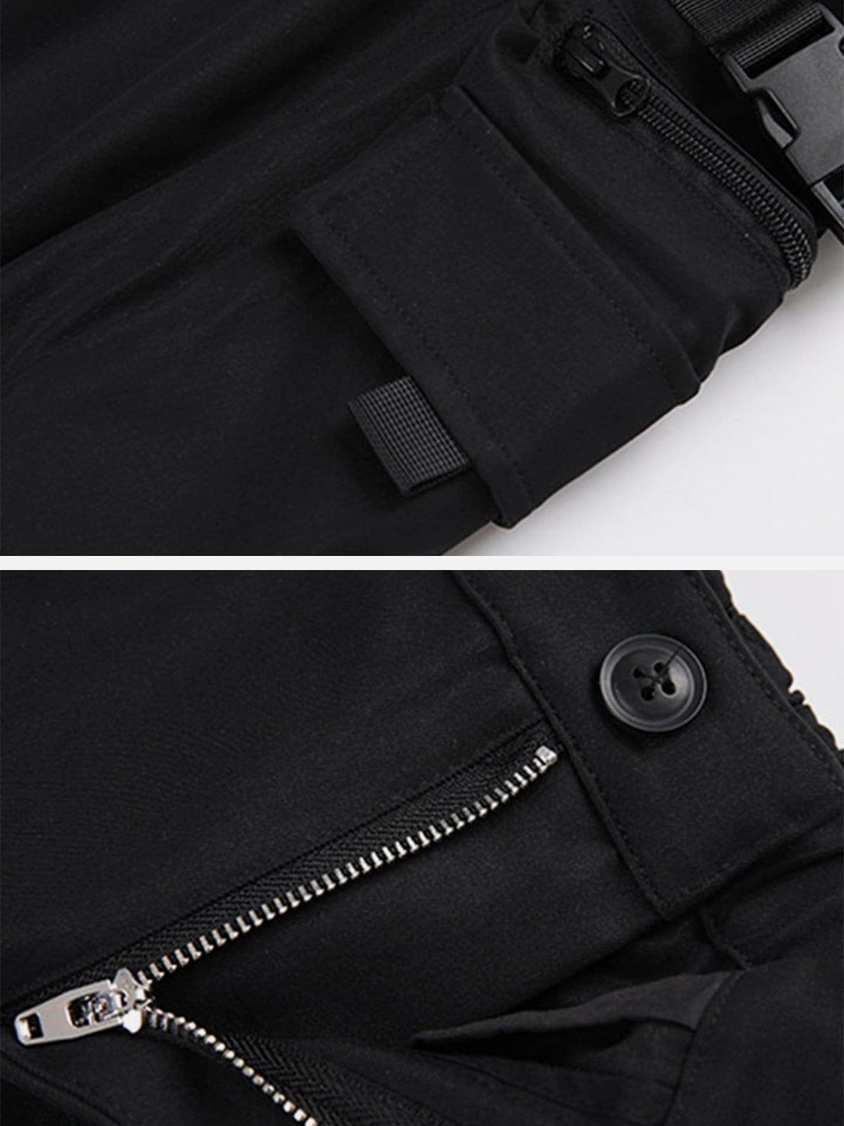 Buckle Pocket Cargo Pants