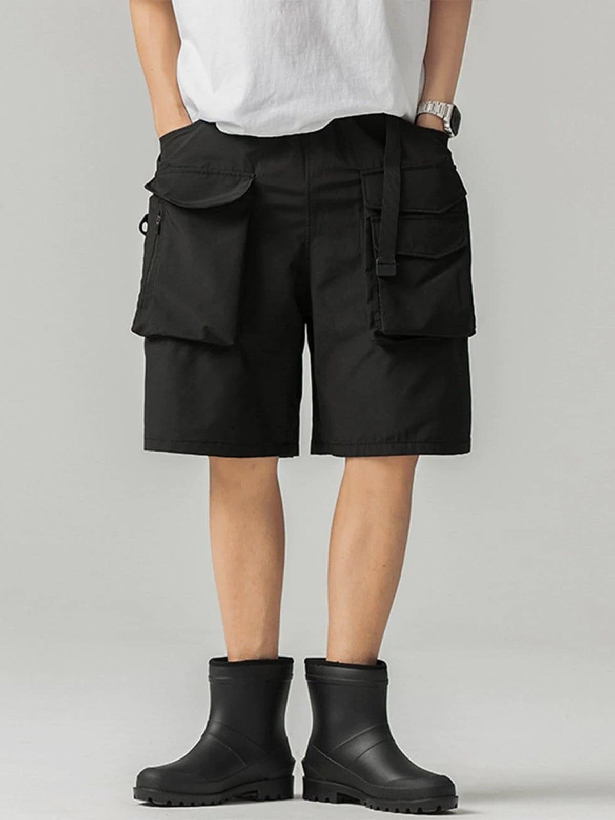 Multi Pockets Drawstring Cargo Shorts
