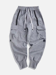 Multi Pockets Drawstring Screw Thread Pants
