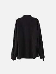 Oversize Ribbon Long Sleeve Shirt