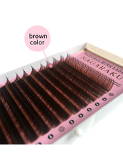 16rows Brown Color Eyelash Extension Mink Eyebrow