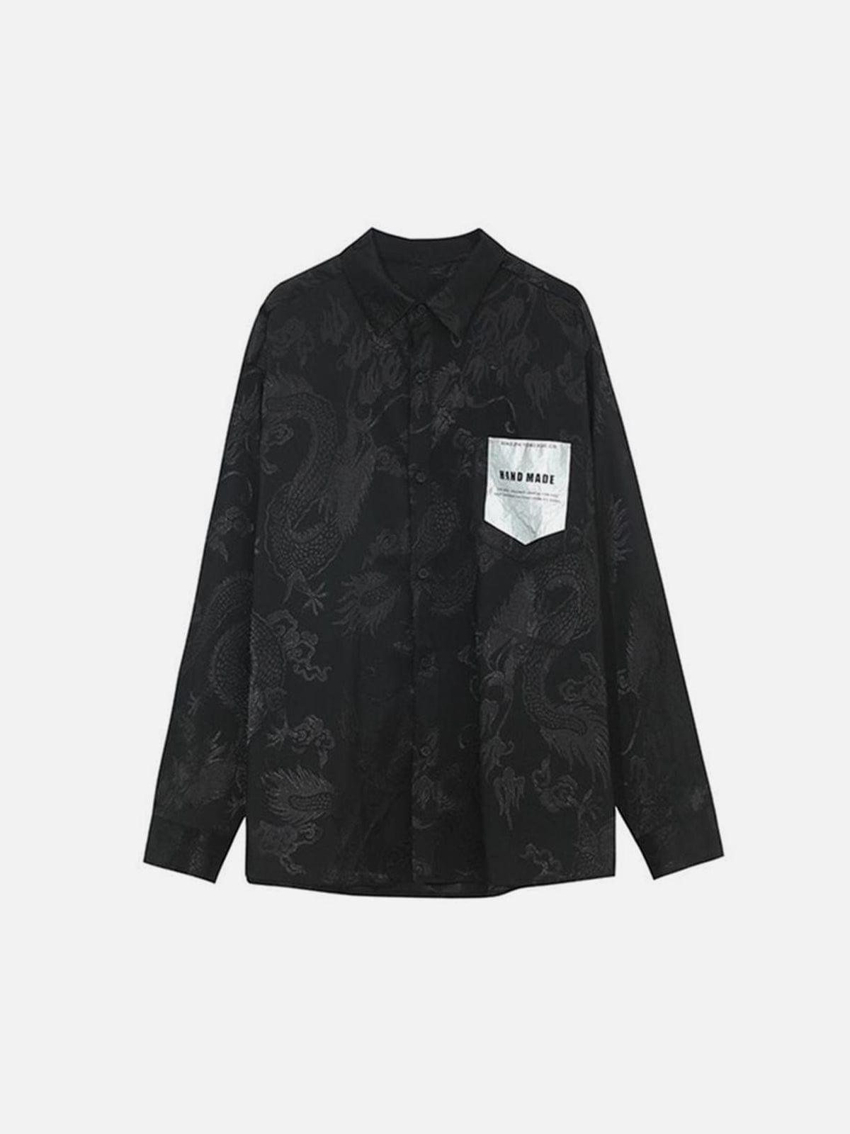 "Dragon Relief" Silk Shirt