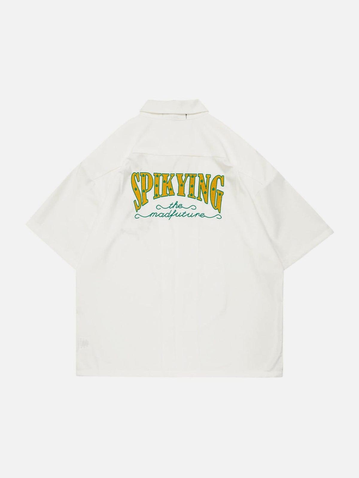 Dark Sieve Embroidery Shirt
