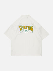 Dark Sieve Embroidery Shirt