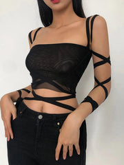 Solid Color Crop Strap Vest