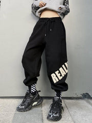 Asymmetry Print Harem Pants