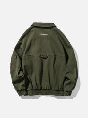 Embroidery Label Bomber Jacket