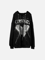 Dark Lightning Butterfly Chain Hoodie