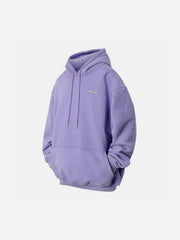 Solid Color Embroidery Oversized Hoodie
