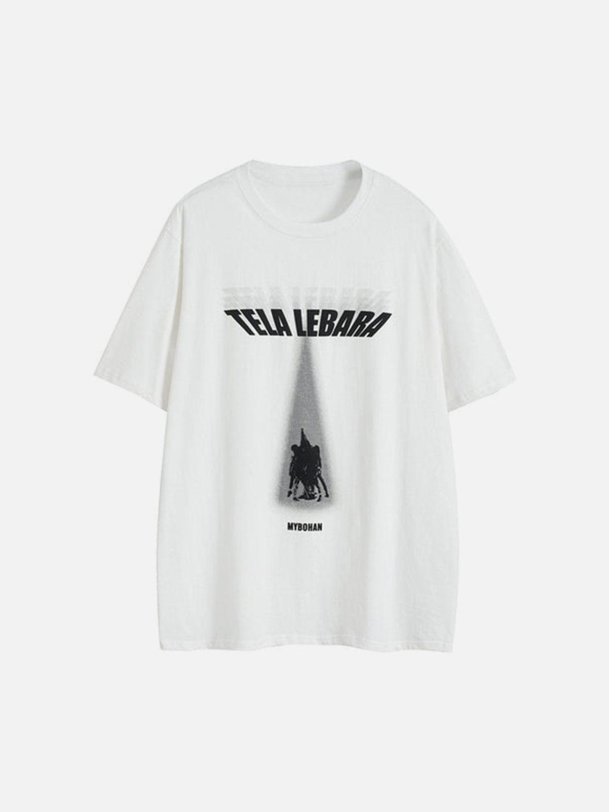 Dark Inverted Triangle Irradiation Cotton Graphic Tee