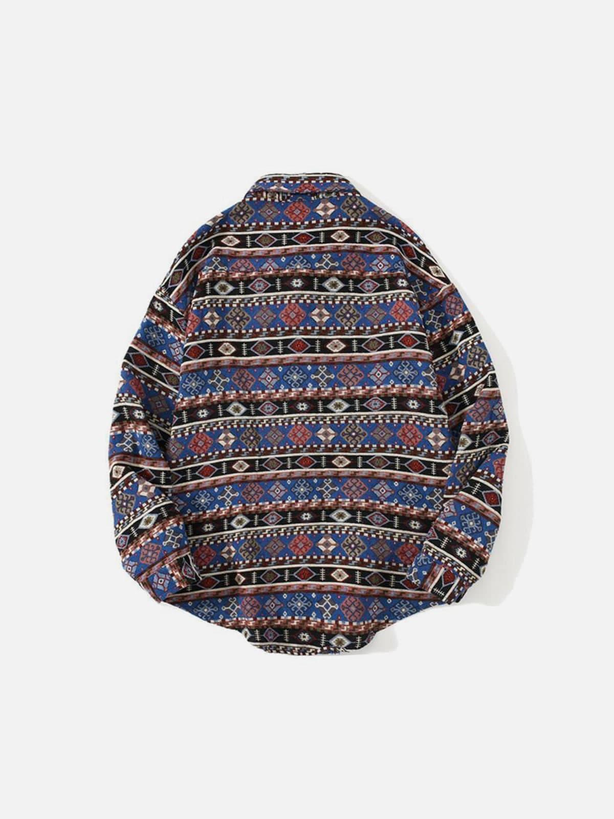 "Knitted Striped" Long Sleeve Shirt