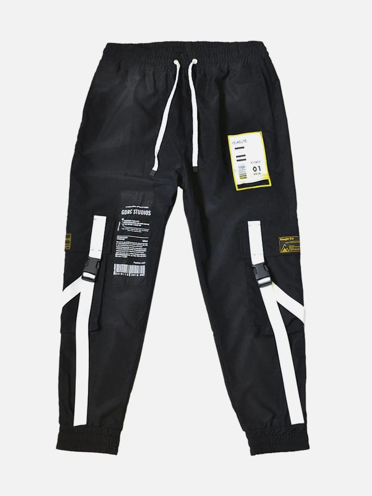 Label Barcode Print Cargo Pants