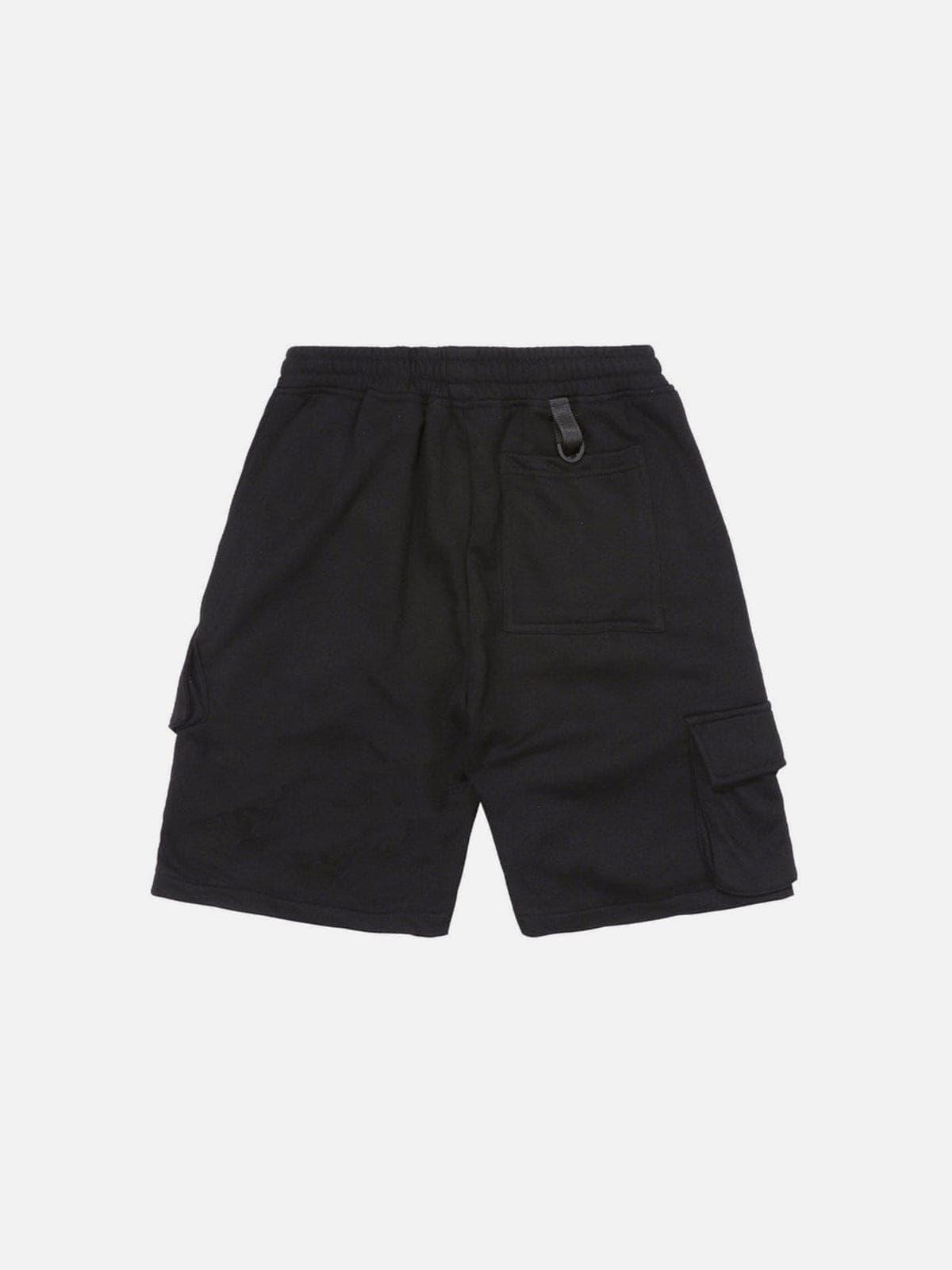 Buckle Pocket Cargo Shorts