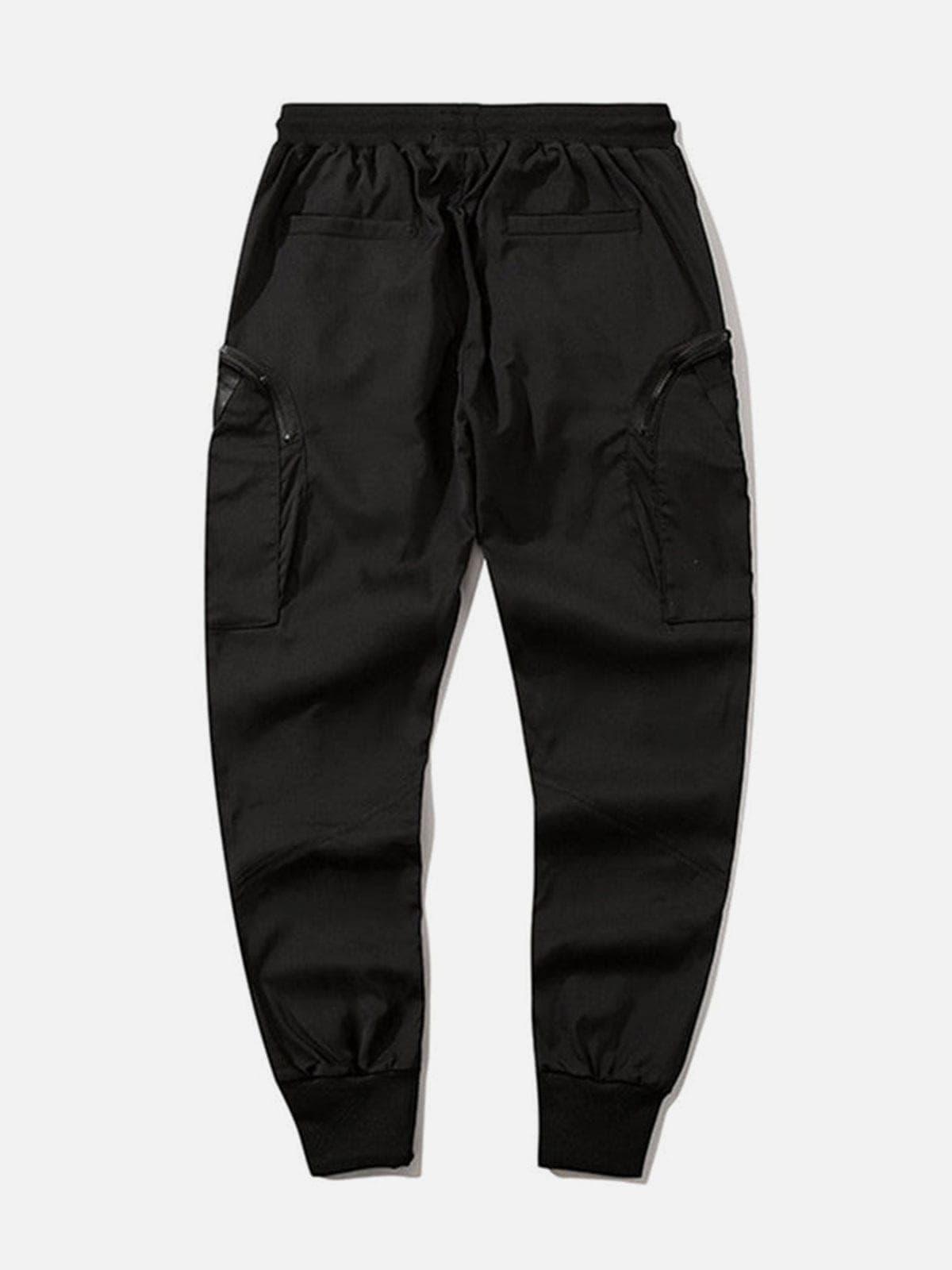 Techwear Oblique Zipper Pockets Cargo Pants