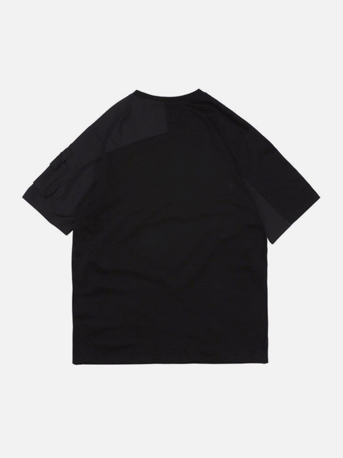 Functional Zipper Patchwork Tee
