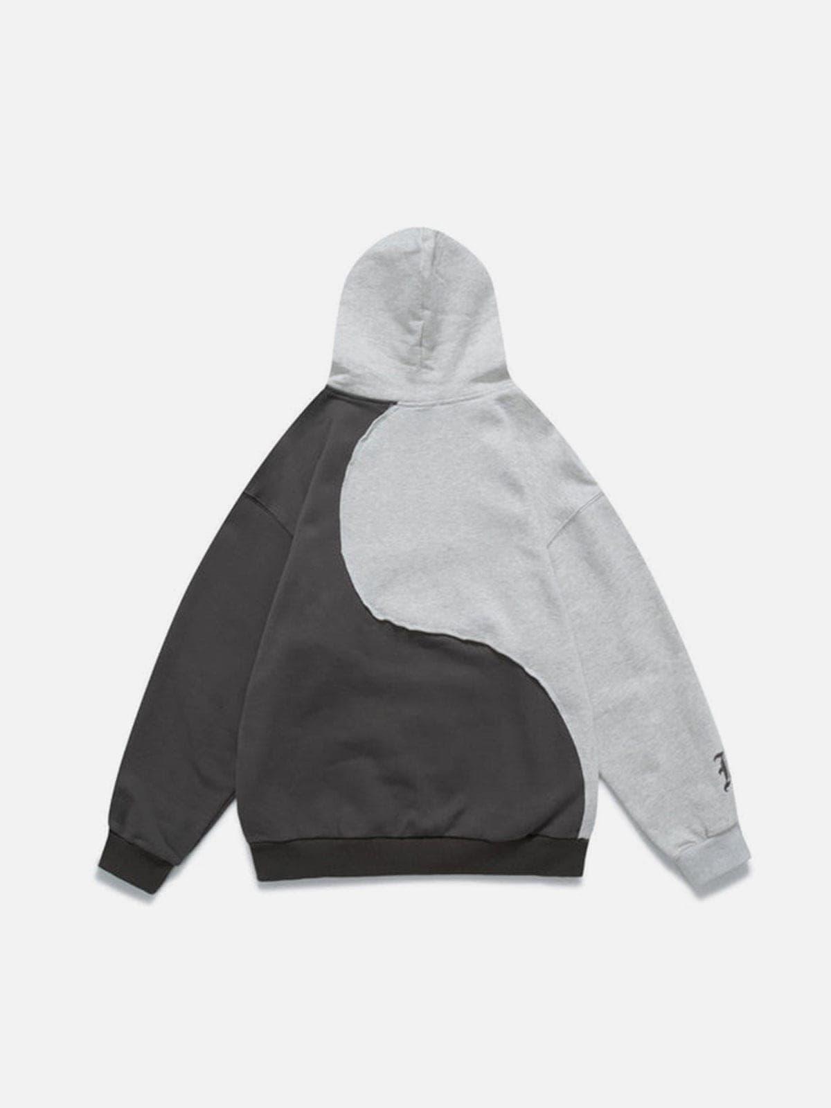 Yin Yang Gossip Patchwork Hoodie