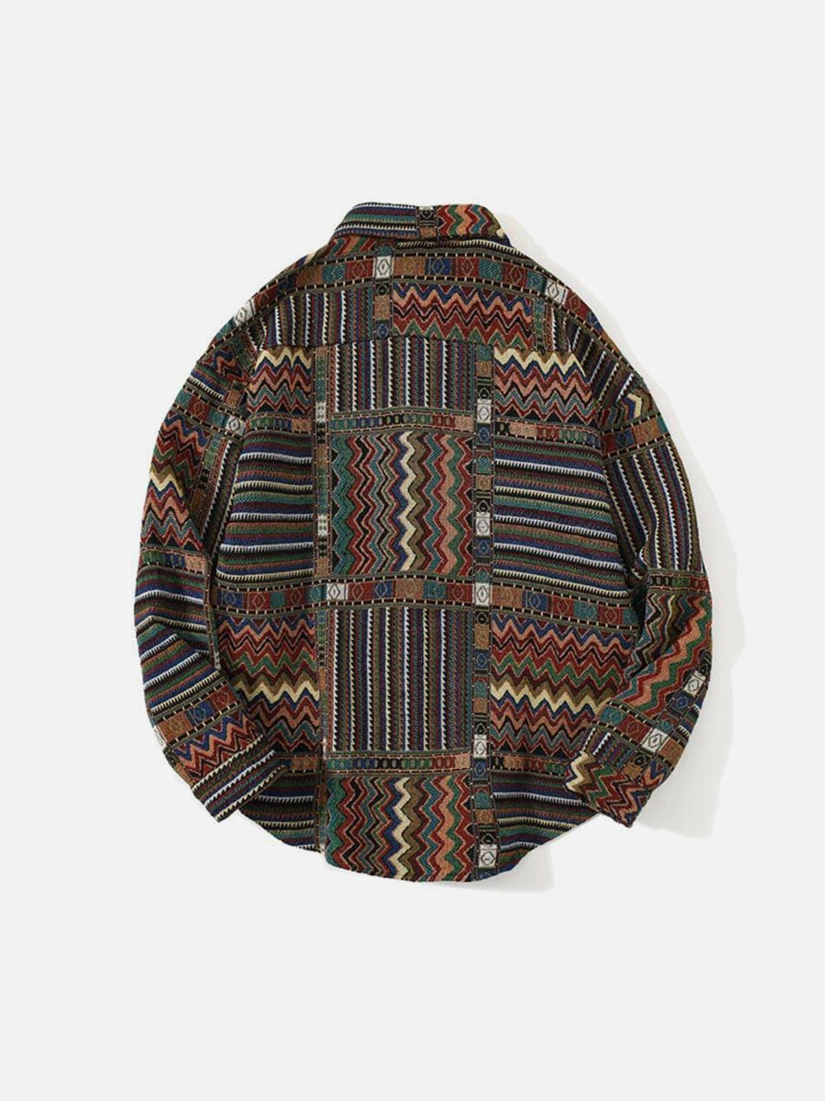 "Wavy Line" Long Sleeve Shirt