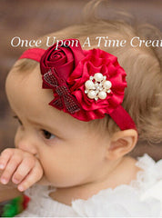 Baby Girls Flower Headband Rose Pearl Hair Accessories