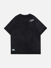 Heart Checkerboard Washed Graphic Tee