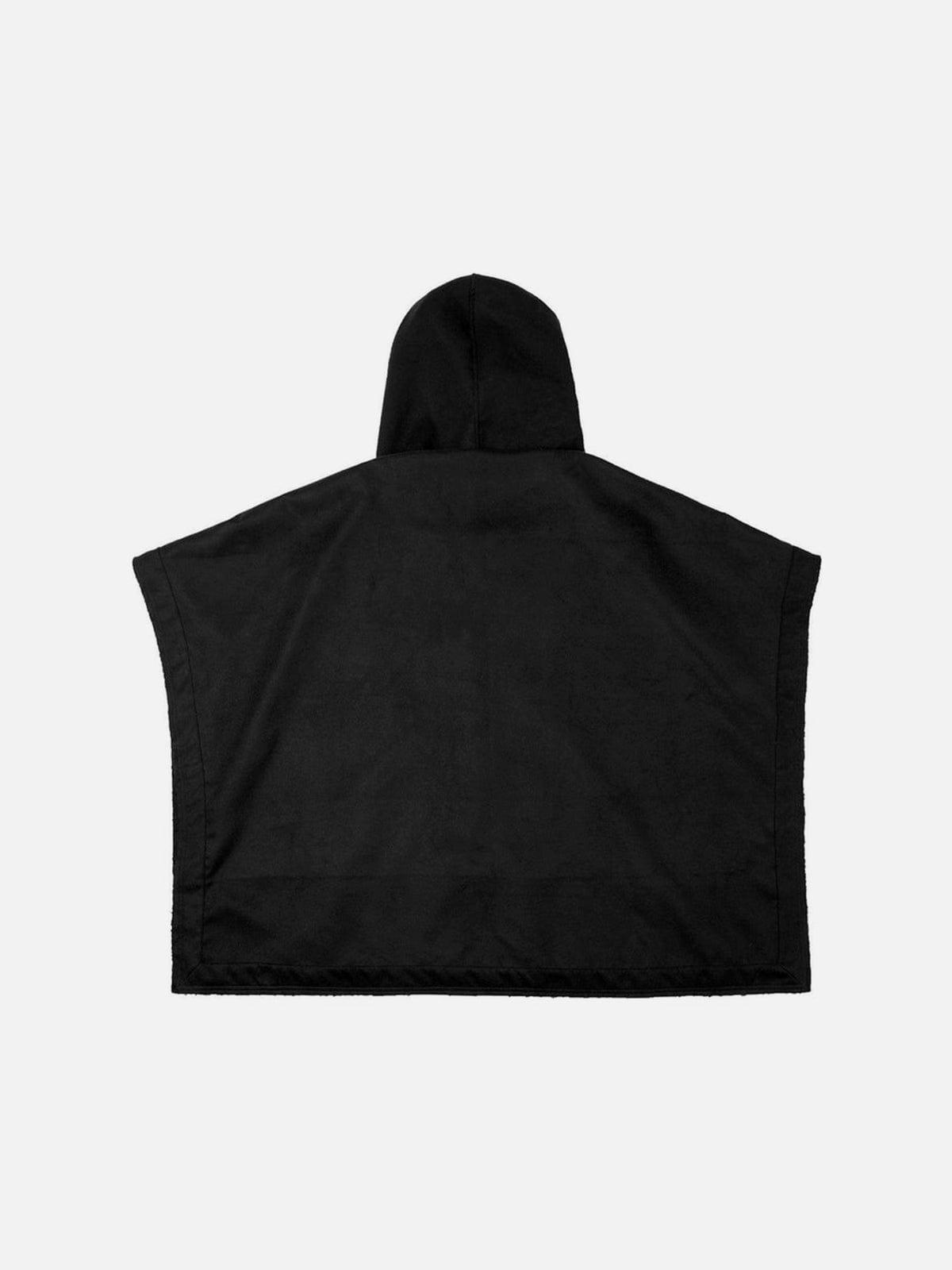 Dark Oversized Wizard Cloak Hoodie