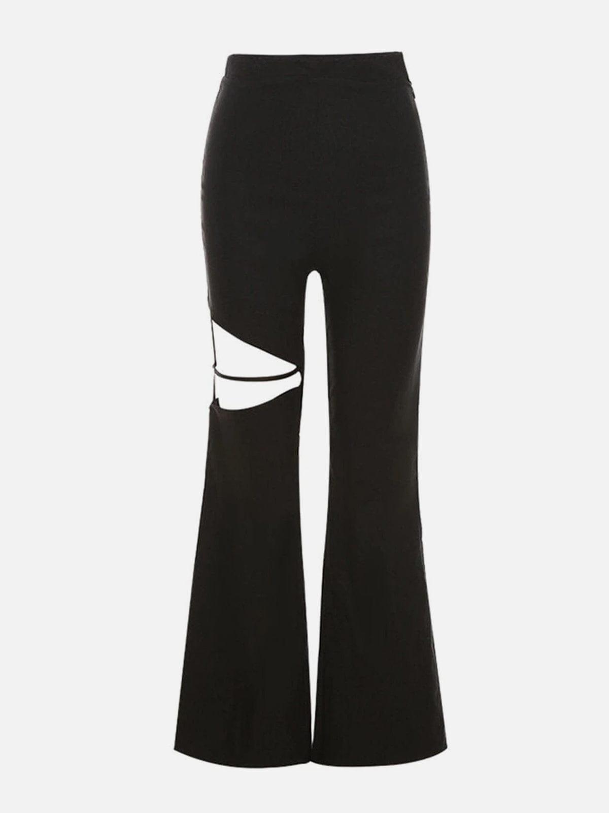 High Waist Cut-out Flared Pants