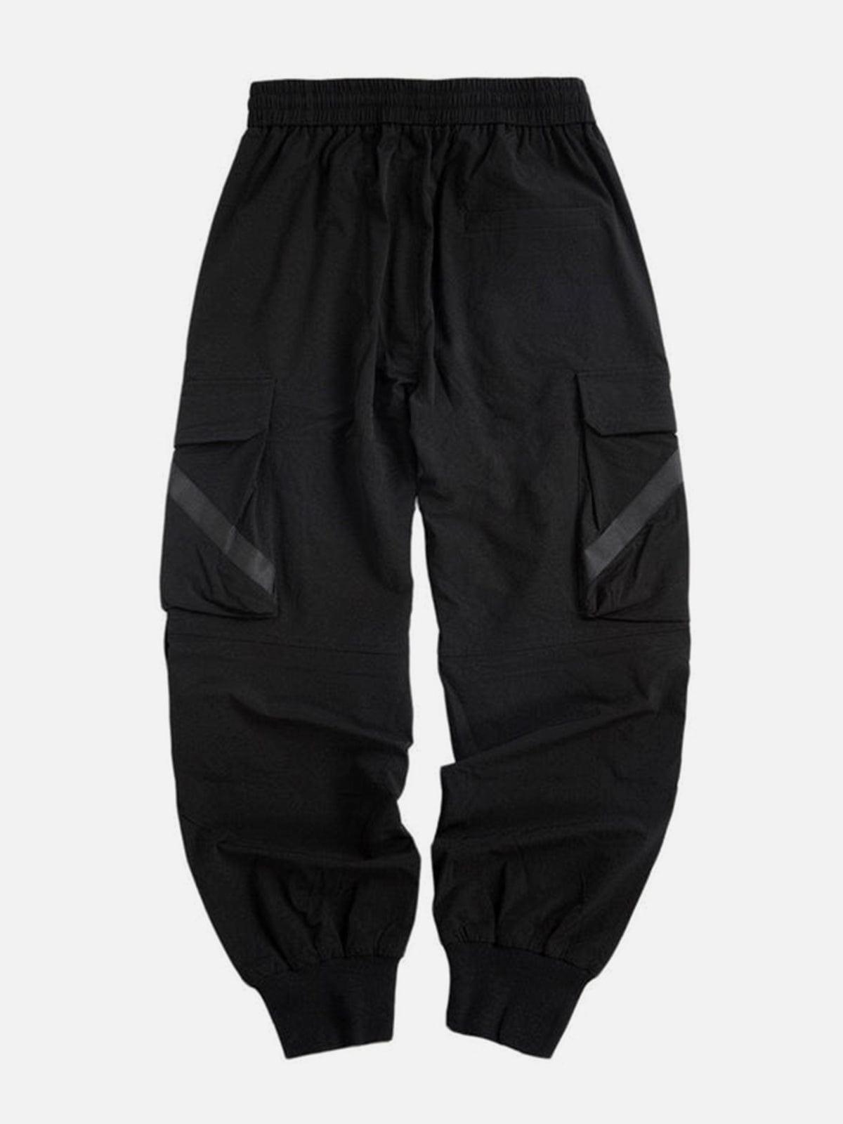 Ribbons Drawstring Function Cargo Pants