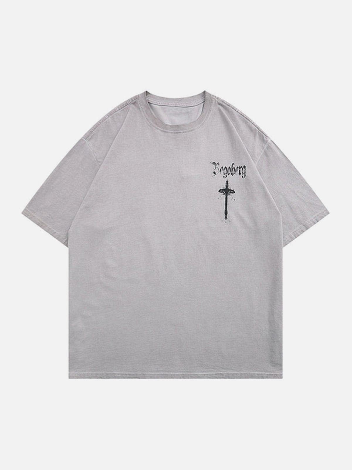 Cross Washed Cotton Graphic Tee